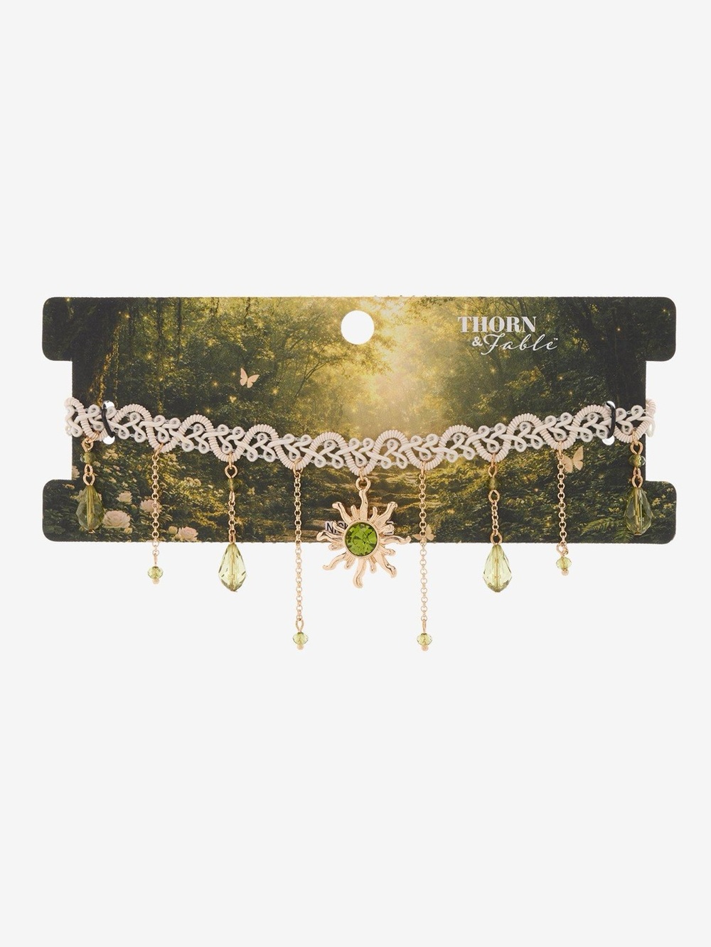 Hot Topic Thorn & Fable Lace & Sun Charm Choker